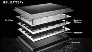 Gel battery internal construction