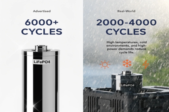 LiFePO4 cycle life comparison
