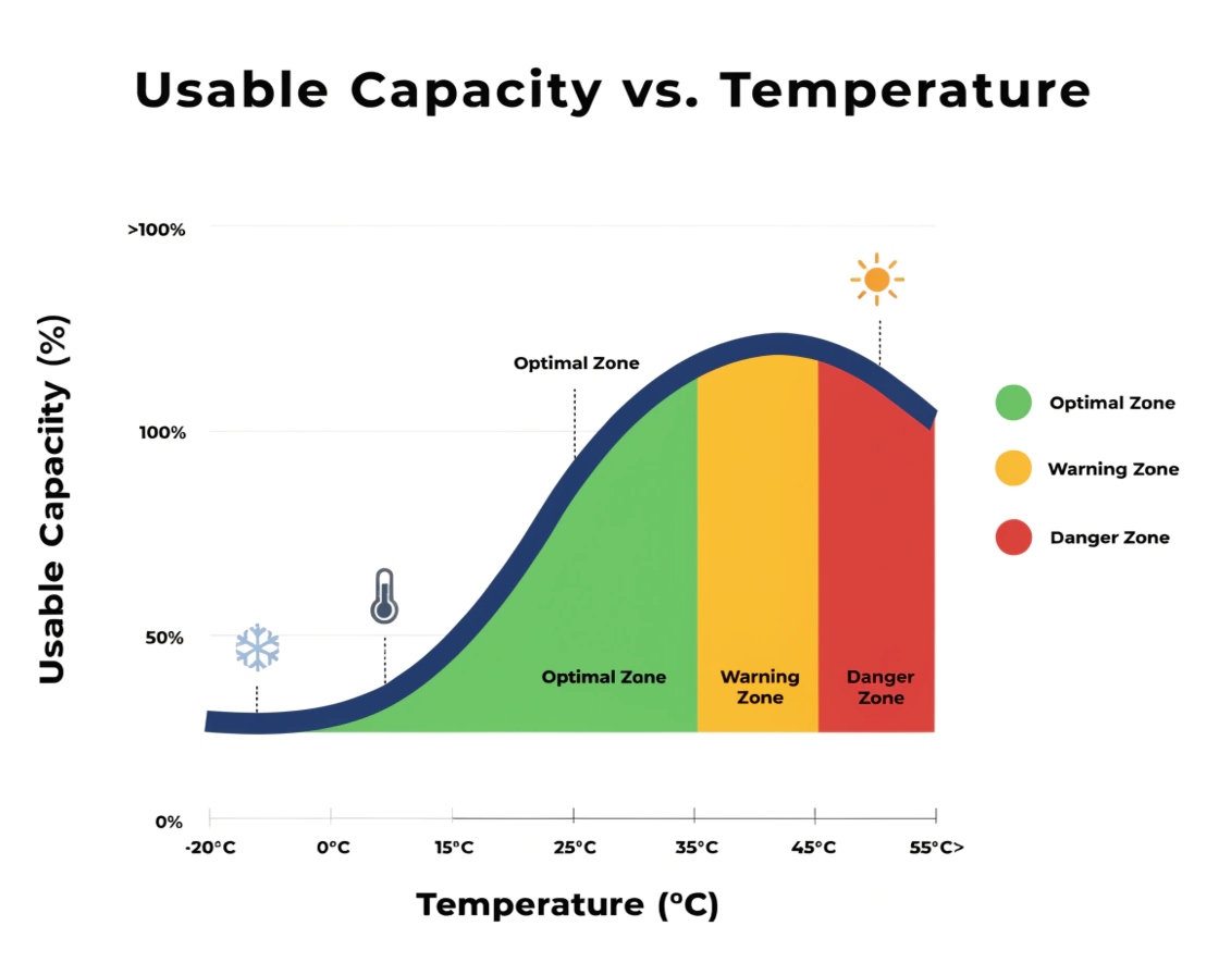Capacity vs temperature graph