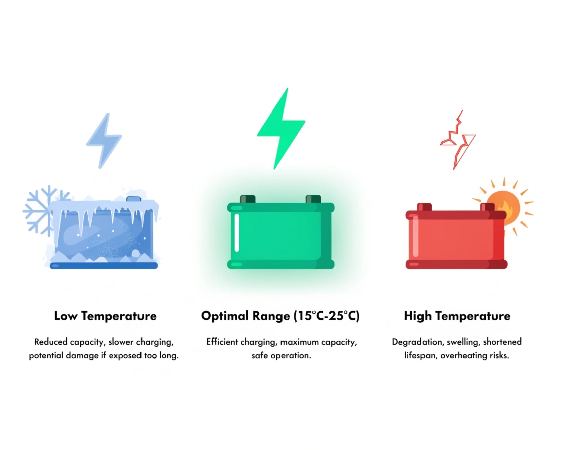 Temperature impact on batteries